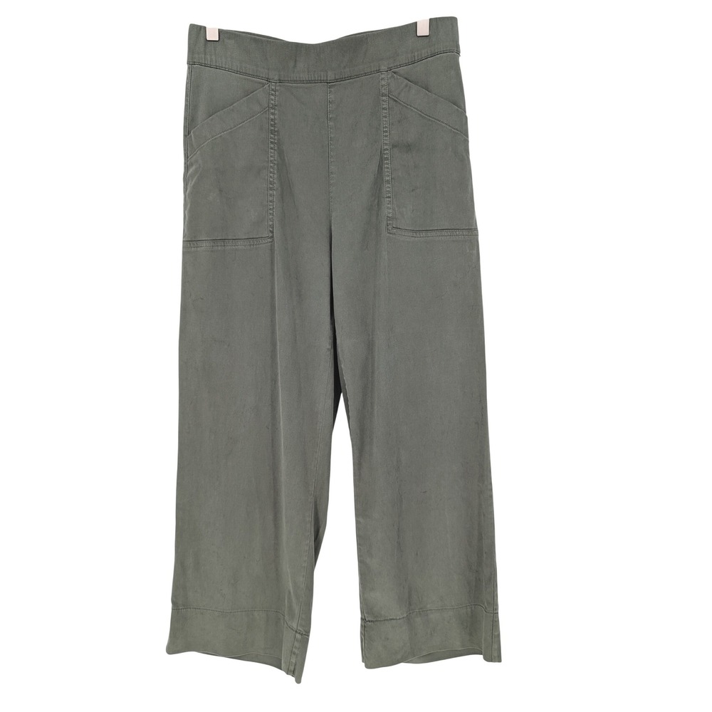 Joie Wide Leg Utility Pants Women 8 Olive Green High Rise Minimalist Earthy Chic